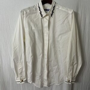 Pendleton Vintage Blouse Women's Size 16 Paisley Embroidered Collar‎ Casual